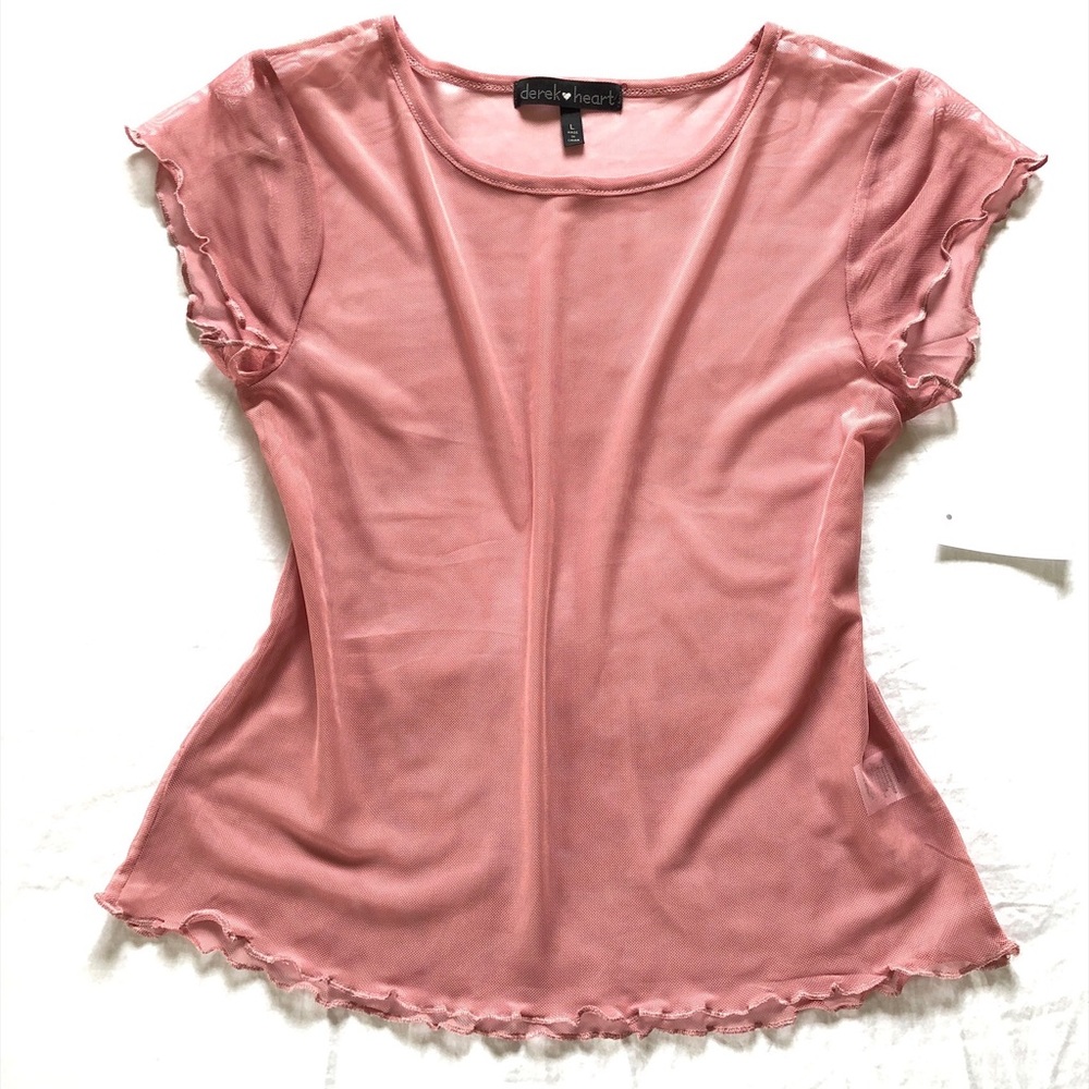 Muave Derek Heart Mesh Tee Large